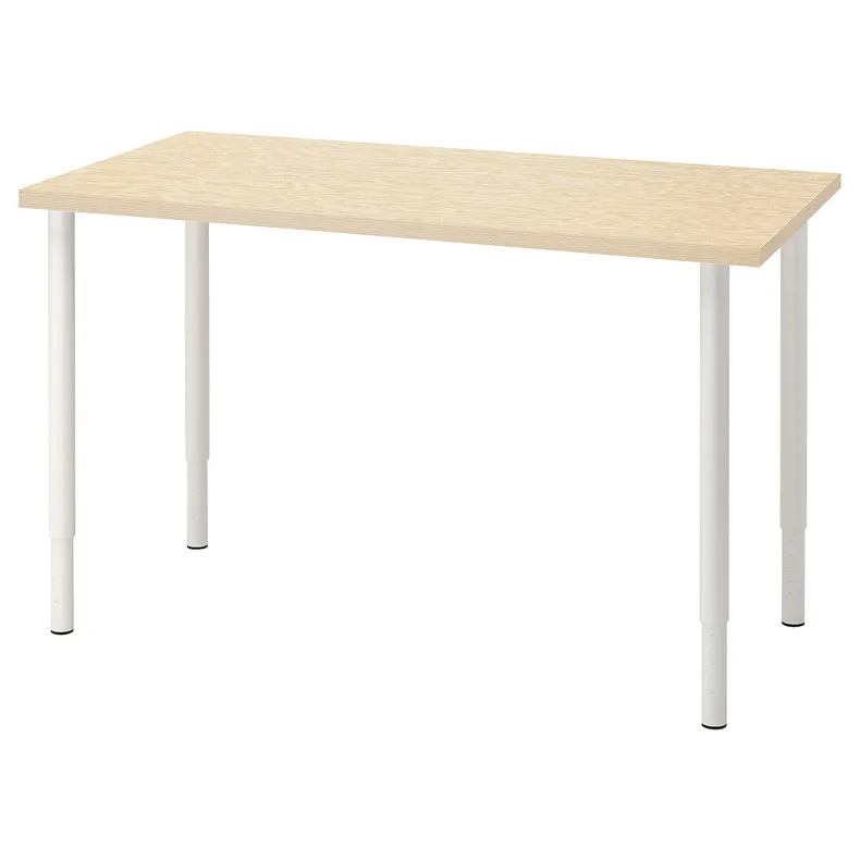 IKEA MITTCIRKEL МИТТЦИРКЕЛЬ / OLOV ОЛОВ, письменный стол, яркий сосновый / белый эффект, 120x60 см 995.086.84 фото №1
