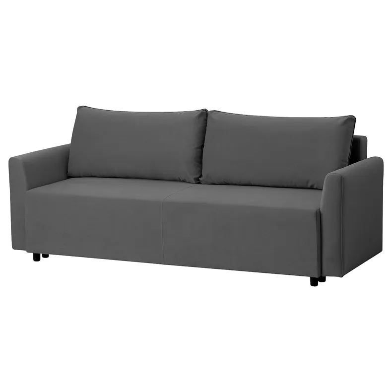 IKEA BRISSUND БРІССУНД, 3-місний диван-ліжко, Хакебо темно-сірий 305.808.56 фото №1