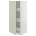 IKEA METOD МЕТОД / MAXIMERA МАКСИМЕРА, высокий шкаф с ящиками, белый / светло-зеленый, 60x60x140 см 294.866.09 фото thumb №1