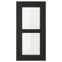 IKEA LERHYTTAN ЛЕРХЮТТАН, стеклянная дверь, чёрный цвет, 30x60 см 603.560.78 фото thumb №1