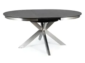 Керамический Стол SIGNAL PORTO, темно-серый / матовая сталь, 120x120 фото