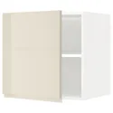 IKEA METOD МЕТОД, верхня шафа для холодильн / мороз кам, білий / Voxtorp високий глянець світло-бежевий, 60x60 см 994.647.22 фото thumb №1