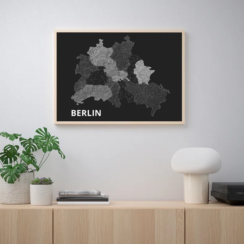 IKEA BILD БІЛЬД, постер, крихітні крапки, Берлін 2, 70x50 см 305.117.97 фото №2