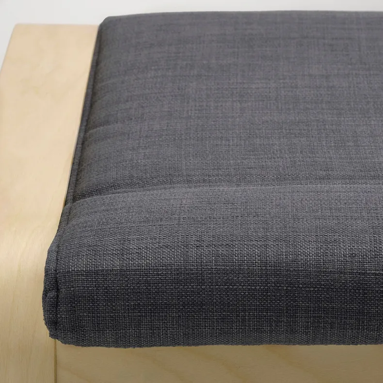 IKEA POÄNG ПОЭНГ, подушка-сиденье на табурет для ног, Скифтебо темно-серый 604.928.58 фото №3