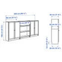 IKEA BILLY БИЛЛИ / EKET ЭКЕТ, комбинация для хранения с дверцами, коричневый орех / прозрачное стекло 695.060.78 фото thumb №5