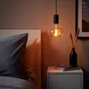 IKEA SUNNEBY СУННЕБЮ / MOLNART МОЛЬНАРТ, підвісний світильник із лампою, чорний / еліпсоподібний різнокольоровий 394.913.56 фото thumb №2