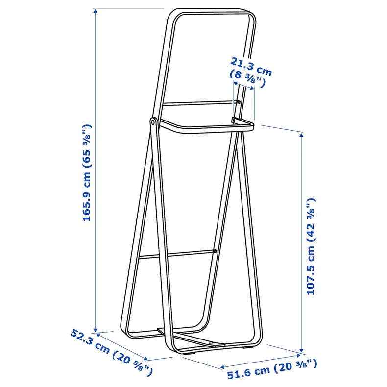 IKEA IKORNNES ИКОРННЕС, зеркало напольное, ясень, 52x167 см 302.983.96 фото №8