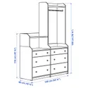 IKEA HAUGA ХАУГА, комбинация д / хранения, белый, 140x199 см 993.881.44 фото thumb №4