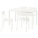 IKEA VIHALS / VIHALS, стол и 4 стула, белый/белый, 84/120x74 см 395.899.56 фото thumb №1