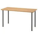 IKEA ANFALLARE АНФАЛЛАРЕ / ADILS АДІЛС, письмовий стіл, бамбук / темно-сірий, 140x65 см 794.176.99 фото thumb №1