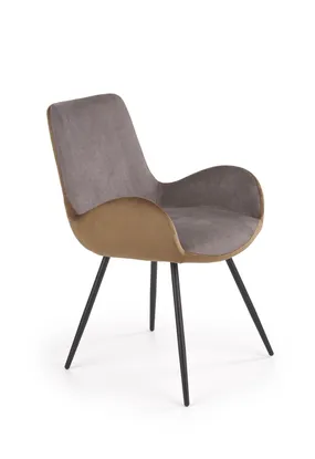 Кухонный стул HALMAR K392 серый/коричневый фото