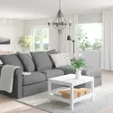 IKEA GRÖNLID ГРЁНЛИД, 3-местный диван с козеткой, Люнген средне-серый 994.090.66 фото thumb №2