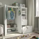 IKEA SMÅSTAD СМОСТАД / PLATSA ПЛАТСА, шафа, білий / береза, 120x42x123 см 294.289.16 фото thumb №3