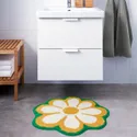 IKEA KÄRRKNIPPROT КЕРРКНІППРОТ, килимок для ванної кімнати, орнамент квіти/різнобарвний, 65 см 505.575.29 фото thumb №3
