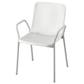 IKEA TORPARÖ ТОРПАРЕ, стілець з підлокітниками, прим/вул, білий/сірий 605.378.52 фото