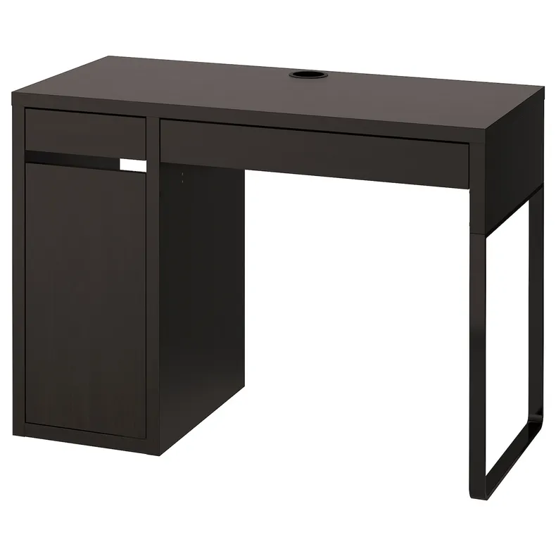 IKEA MICKE МІККЕ, письмовий стіл, чорно-коричневий, 105x50 см 102.447.43 фото №1