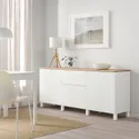 IKEA BESTÅ БЕСТО, комбинация для хранения с ящиками, белый / Лаппвикен / Стуббарп белый, 180x42x76 см 794.243.41 фото thumb №2