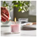 IKEA LUGNARE ЛУГНАРЕ, ароматическая свеча в стакане, жасмин / розовый, 20 часов. 005.021.05 фото thumb №2