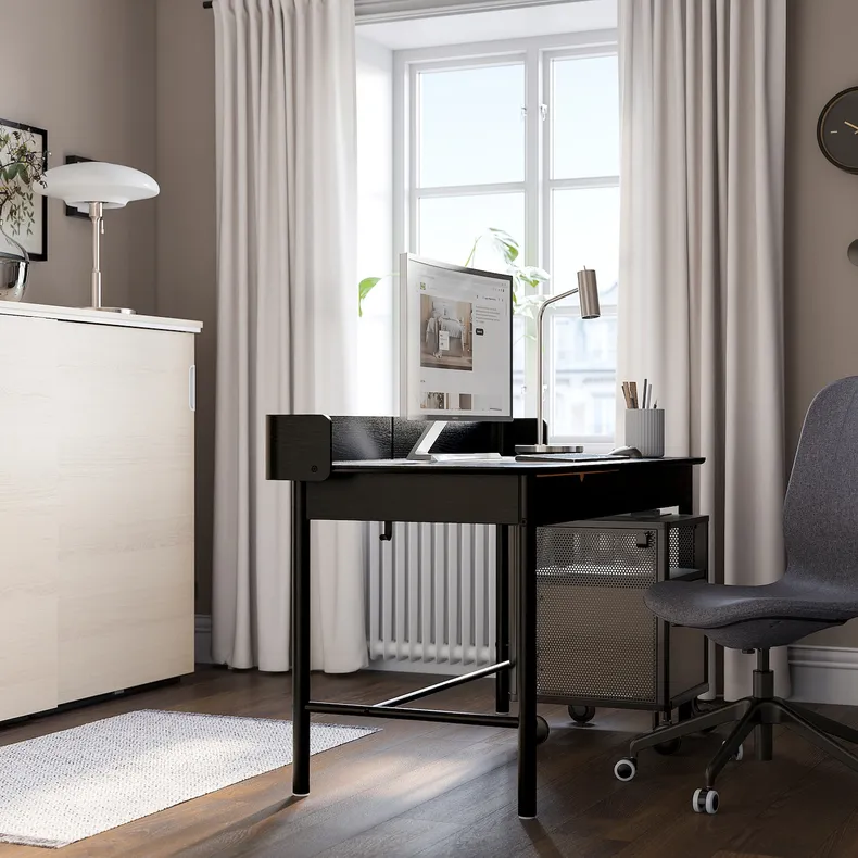 IKEA RIDSPÖ РИДСПЁ, письменный стол, антрацит, 140x70 см 205.385.80 фото №5