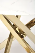 Кухонний стіл HALMAR RAYMOND 2, 100x100 см стільниця - білий мармур, ніжки - золото фото thumb №7