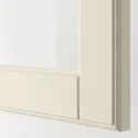 IKEA METOD МЕТОД, настінна шафа, полиці / 2 склх дверц, білий / БУДБІН кремово-білий, 60x100 см 493.949.82 фото thumb №2