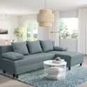 IKEA ANGSTA АНГСТА, 3-местный диван-кровать, с шезлонгом бирюзового цвета 805.014.37 фото thumb №2