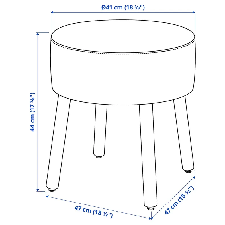 IKEA MÖRTFORS МЁРТФОРС, пуф, Дисерёд тёмно-жёлтый, 47x47 см 505.702.48 фото №7