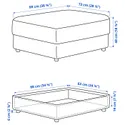 IKEA VIMLE ВИМЛЕ, табурет для ног с ящ д / хрн, Гранн / Бомстад черный 604.653.84 фото thumb №7