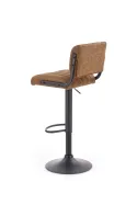 Барный стул HALMAR H88 хокер - черный, обивка - коричневый фото thumb №8