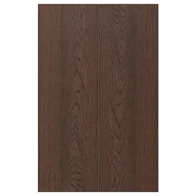 IKEA SINARP СІНАРП, 2 дверцят для кутової підлог шафи, коричневий, 25x80 см 804.041.63 фото