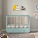 IKEA MYLLRA МЮЛЛЬРА, дитяче ліжко з шухлядами, світло-бірюзовий, 60x120 см 804.626.19 фото thumb №3
