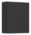 BRW Верхня дводверна кухонна шафа Sole L6 80 см чорний матовий, чорний/чорний матовий FM_G_80/95_L/P-CA/CAM фото thumb №2