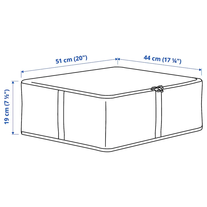 IKEA HEMMAFIXARE ХЕММАФІКСАРЕ, коробка для зберігання, тканина смугастий / білий / сірий, 44x51x19 см 205.039.10 фото №5