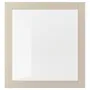 IKEA SINDVIK СИНДВИК, стеклянная дверь, Светло-серый беж / прозрачное стекло, 60x64 см 104.909.27 фото