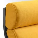 IKEA POÄNG ПОЕНГ, крісло, чорно-коричневий / СКІФТЕБУ жовтий 393.870.91 фото thumb №4