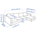 IKEA VIMLE ВІМЛЕ, 4-місний диван, з шезлонгом/Гранн/Бомстад чорний 093.067.08 фото thumb №8