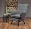 Кресло мягкое HALMAR RAVEL серый/черный фото thumb №2