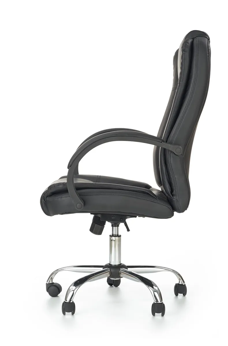 Крісло комп'ютерне офісне обертове HALMAR RELAX чорний, екошкіра фото №4