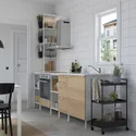 IKEA ENHET ЭНХЕТ, кухня, белый / имит. дуб, 243x63.5x241 см 493.379.82 фото thumb №2