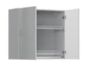Кухонный шкаф BRW Top Line 80 см с отводом двухдверный серый глянец, серый гранола/серый глянец TV_GC_80/72_L/P-SZG/SP фото thumb №3