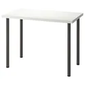 IKEA LINNMON ЛІННМОН / ADILS АДІЛС, письмовий стіл, білий / темно-сірий, 100x60 см 194.161.84 фото thumb №1