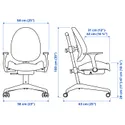 IKEA GUNRIK ГУНРИК, детский стул д / письменного стола, бирюза 305.586.24 фото thumb №9