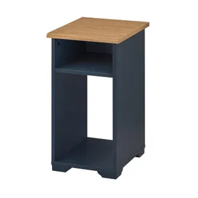 IKEA SKRUVBY СКРУВБИ, придиванный столик, черный и синий, 40x32 см 505.319.83 фото