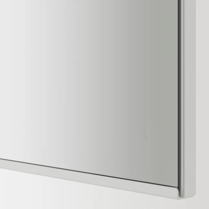 IKEA ENHET ЕНХЕТ, шафа дзеркальна із 2 дверцятами, сірий, 80x17x75 см 393.236.74 фото №4