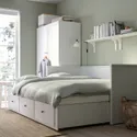 IKEA HEMNES ХЕМНЭС, каркас кровати-кушетки с 3 ящиками, белый, 80x200 см 903.493.26 фото thumb №2