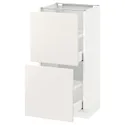 IKEA METOD МЕТОД / MAXIMERA МАКСИМЕРА, напольный шкаф с 2 ящиками, белый / белый, 40x37 см 390.514.18 фото thumb №1