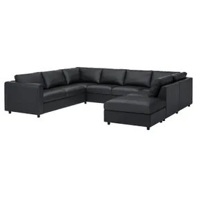 IKEA VIMLE ВІМЛЕ, диван U-подібної форми, 6-місний, з відкритим кінцем/Гранн/Бомстад чорний 193.067.84 фото