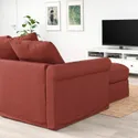 IKEA GRÖNLID ГРЕНЛІД, 3-місний диван із кушеткою, ЛЬЙУНГЕН світло-червоний 294.089.75 фото thumb №3