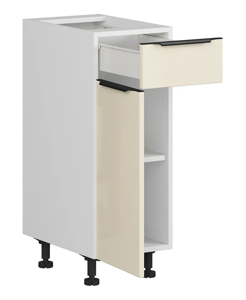 BRW Sole L6 30 см левый кухонный шкаф с ящиком магнолия жемчуг, альпийский белый/жемчуг магнолии FM_D1S_30/82_L/SMB-BAL/MAPE фото №3