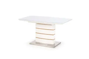 Обеденный стол раскладной HALMAR TORONTO 140-180x80 см белый/золотой дуб фото